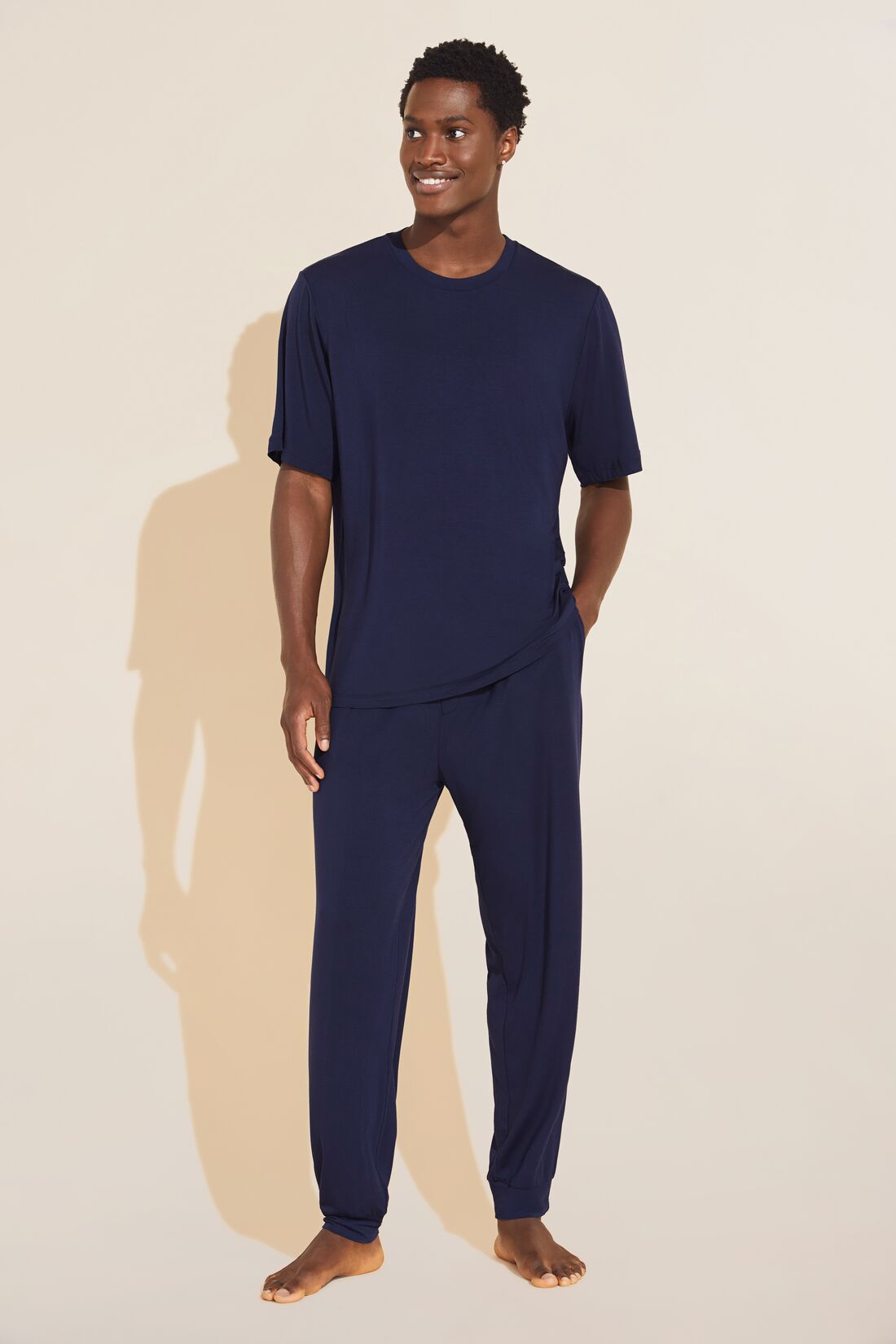 Henry TENCEL™ Modal Short Sleeve & Pant PJ Set - True Navy